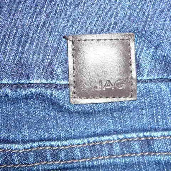 Women's Jag Pull On High Rise Straight Leg Med Wash Blue Jeans-Size 8S Short - Picture 4 of 8